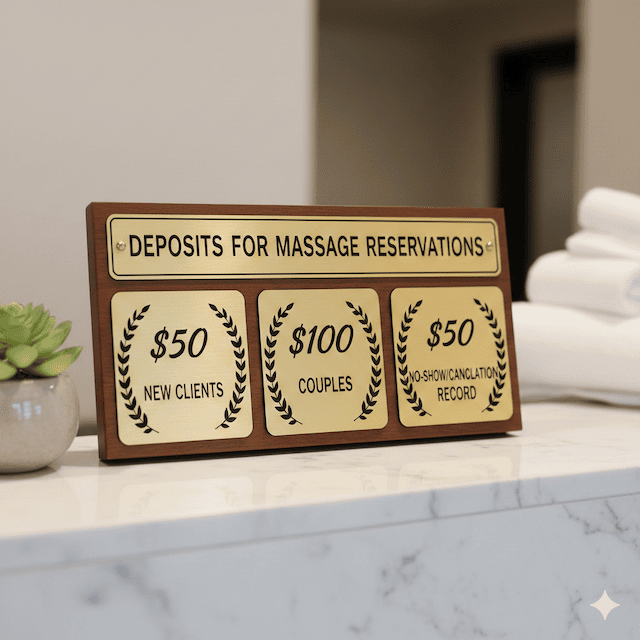 New Customer | No-Show | Cancellation | Couple’s Massage Deposit Policy